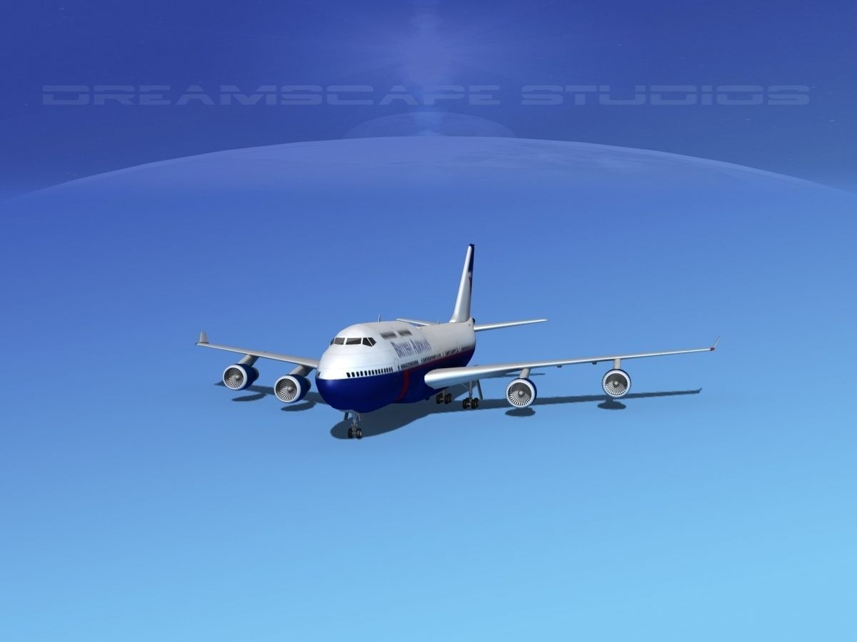 Boeing 747-400 British Airways 2 3D model_1