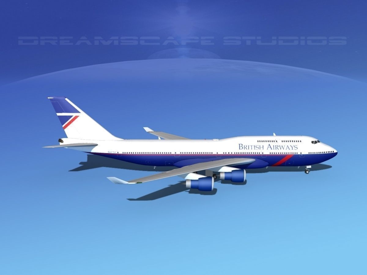 Boeing 747-400 British Airways 2 3D model_4