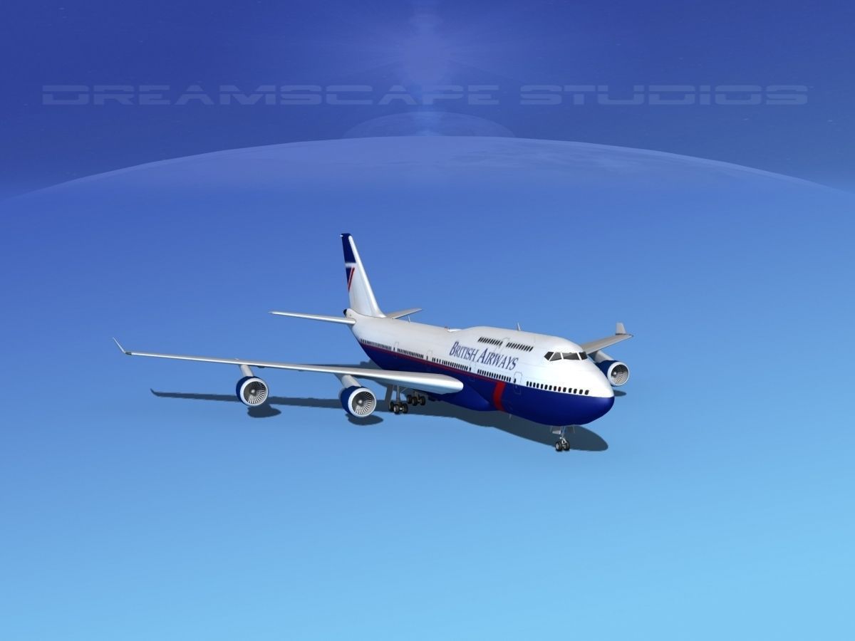 Boeing 747-400 British Airways 2 3D model_2