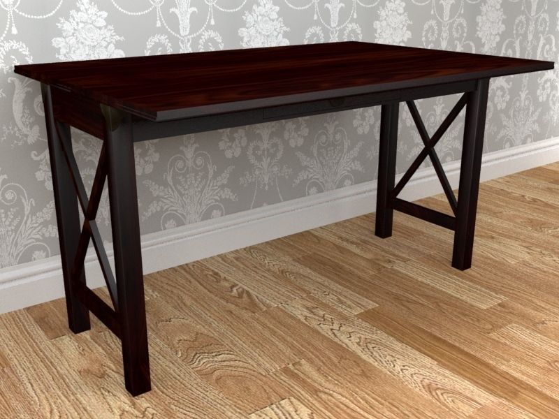 Laura Ashley Balmoral Chestnut Extending Console Table 3D model CGTrader
