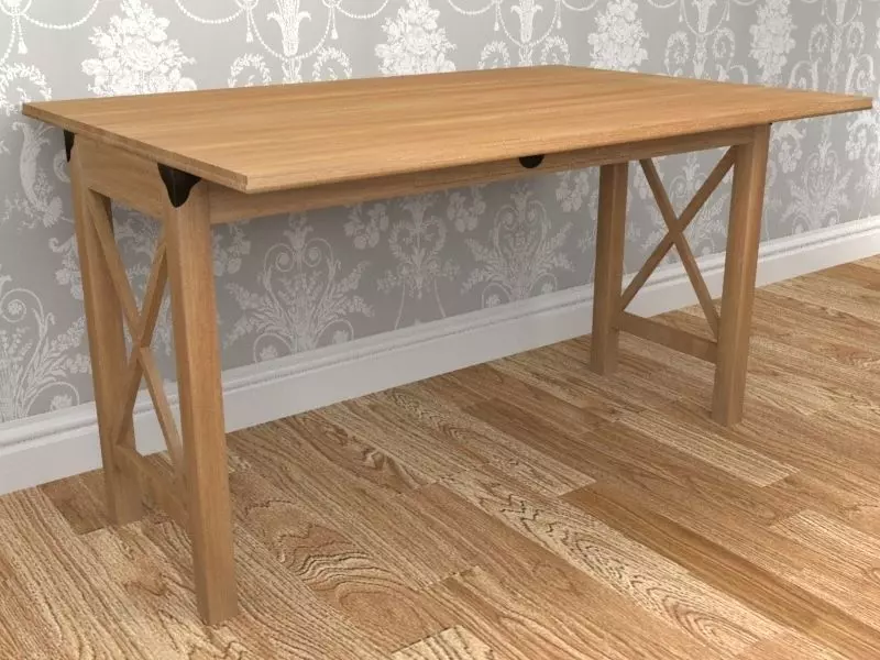 Laura Ashley Balmoral Chestnut Extending Console Table 3D model