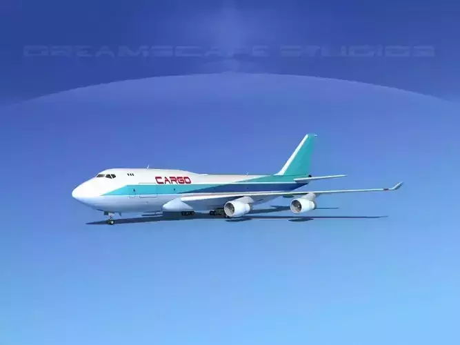 Boeing 747-400 Jumbo Jet Cargo 3D model