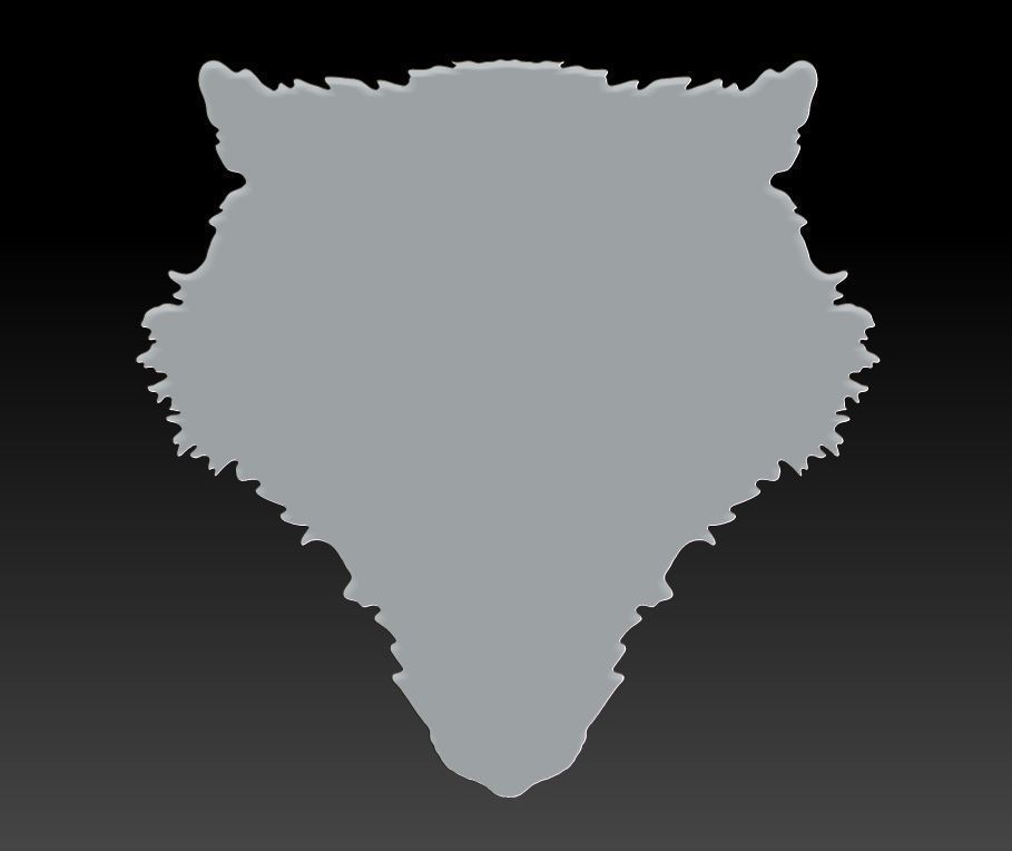 Wolf head 3D print model_6