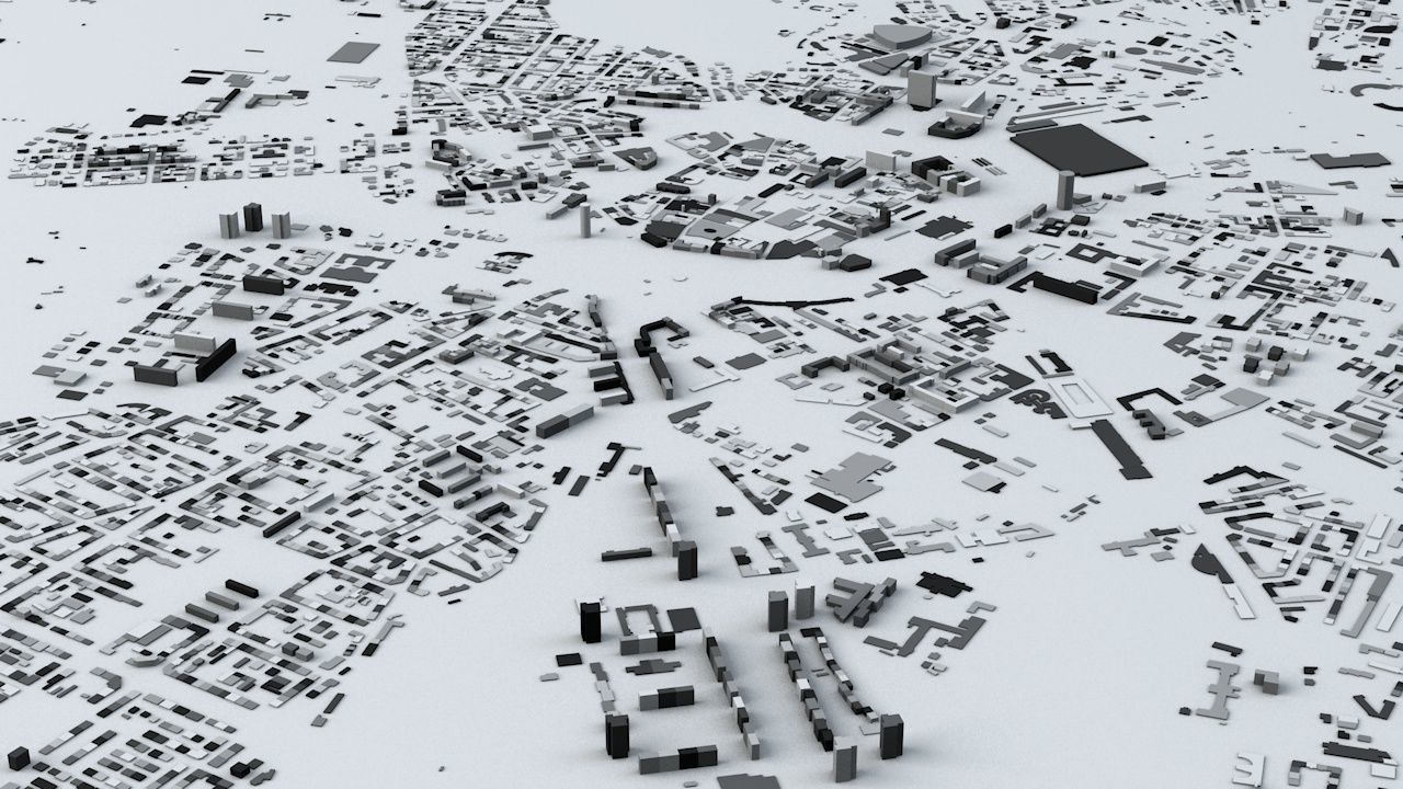 Leipzig Streets and Buildings 3D model_3