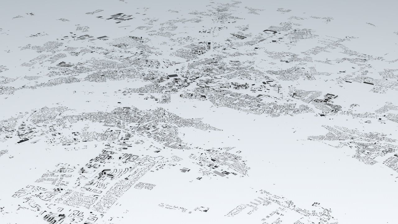 Leipzig Streets and Buildings 3D model_2