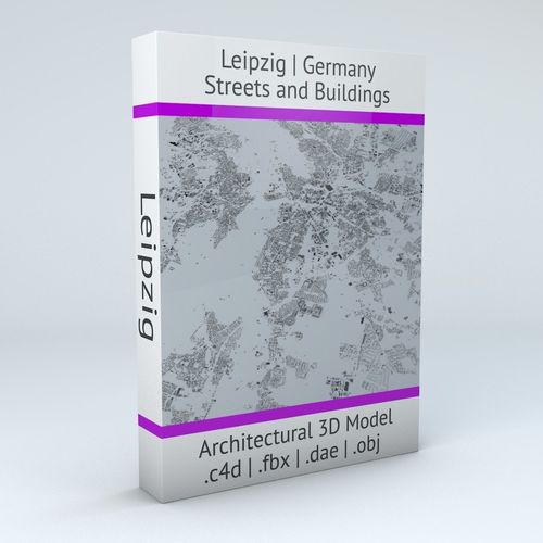 Leipzig Streets and Buildings 3D model