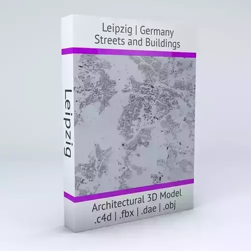 Leipzig Streets and Buildings 3D model
