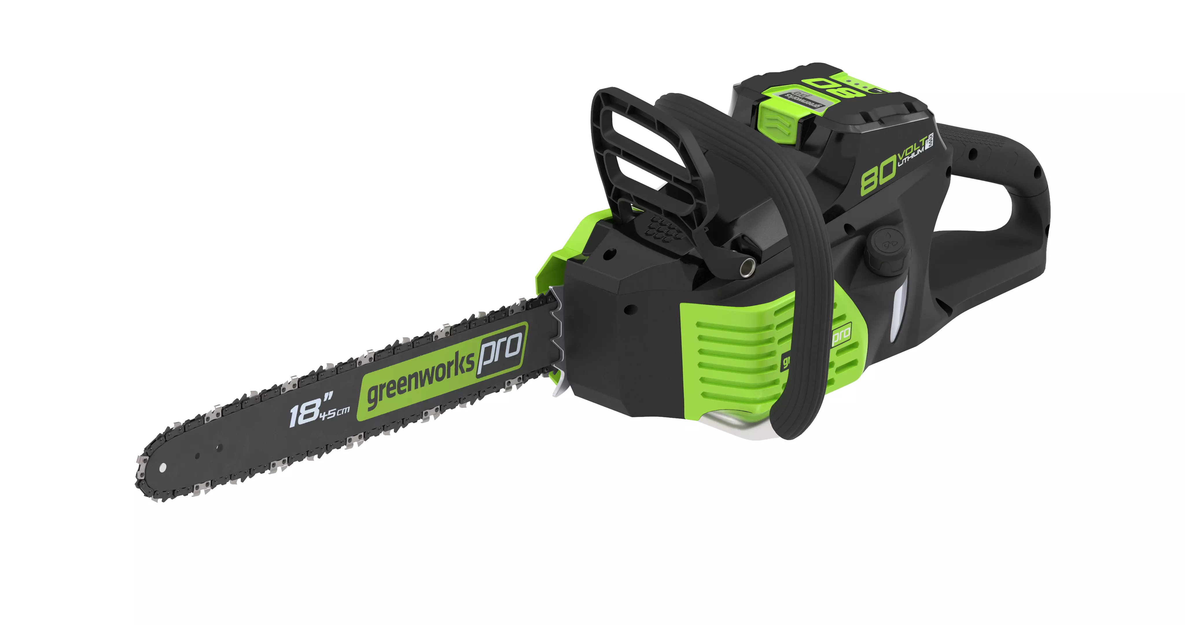 Greenworks 80V 18inch Brushless Cordless Chainsaw 3D Model Low-poly 3D model