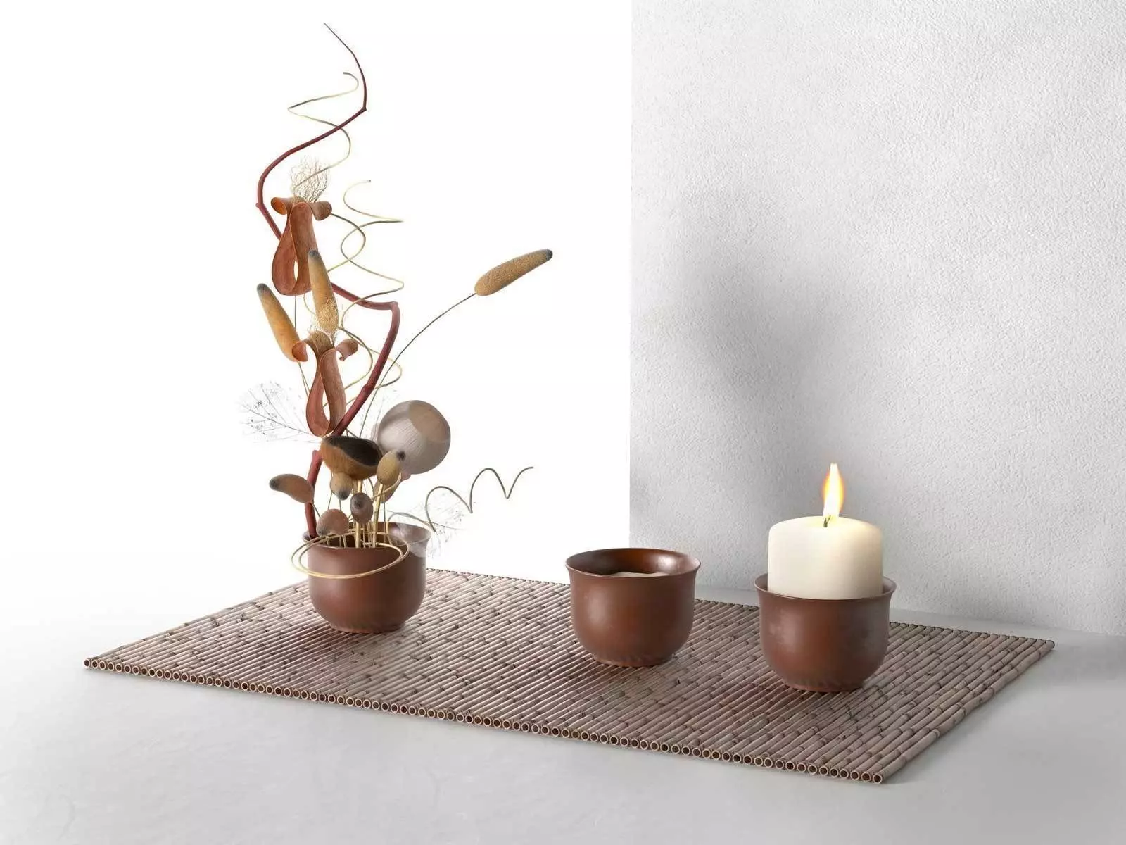 Ikebana Composition 3D model_0