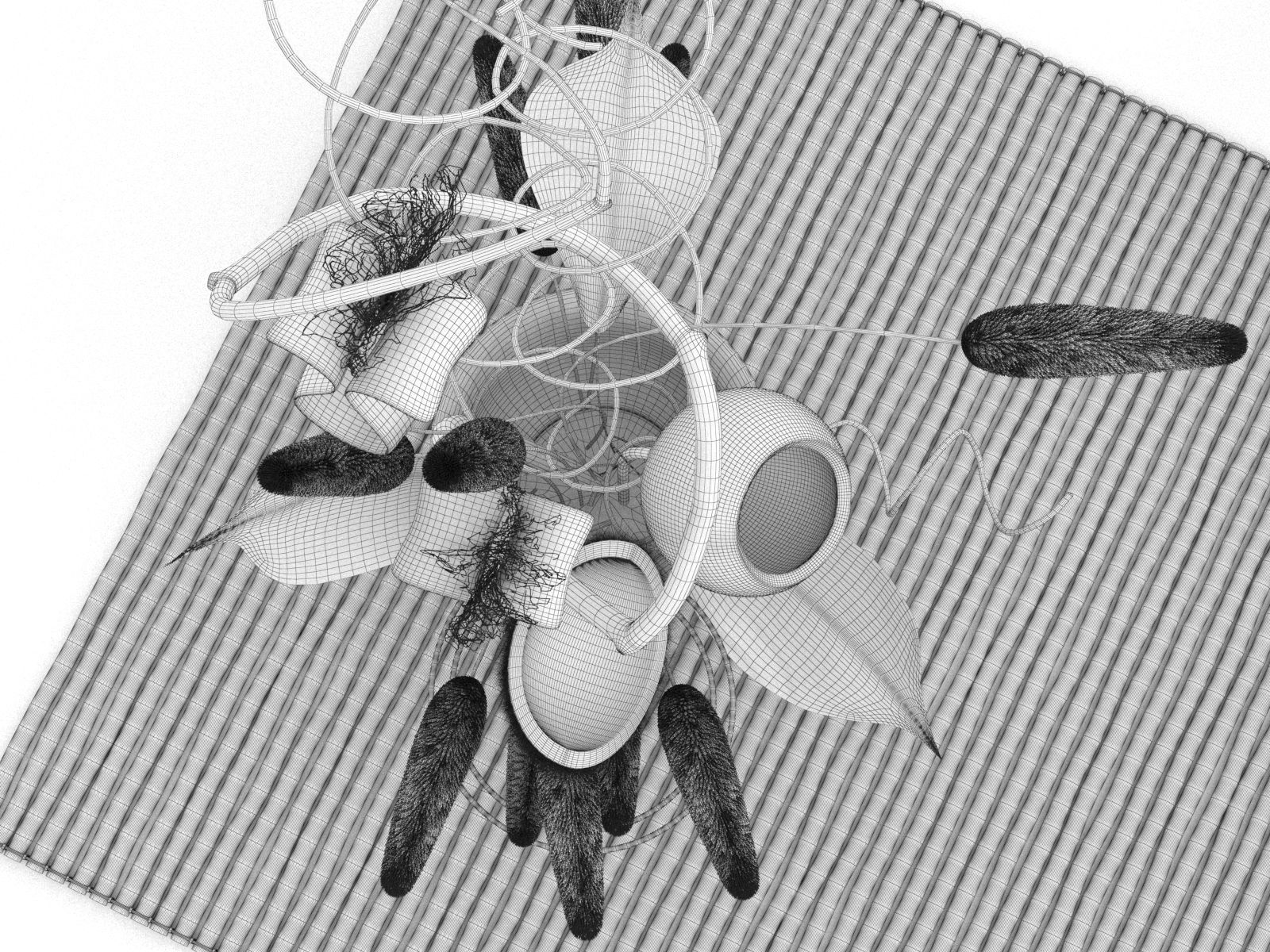 Ikebana Composition 3D model_2