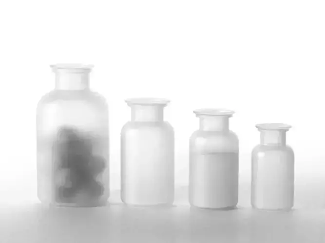 Frosted Glass Pharmacy Bottles Set