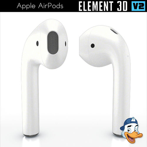 Apple AirPods for Element 3D 3D model