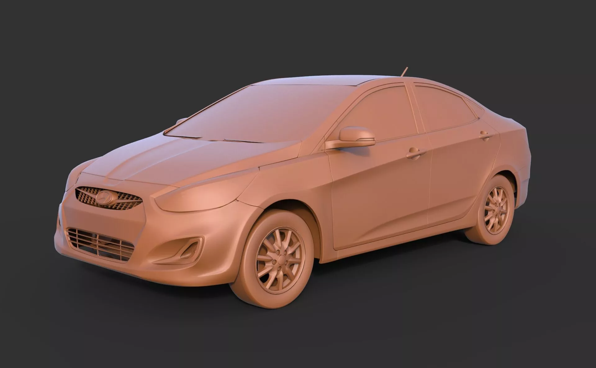 Hyundai Solaris 2013 3D print model