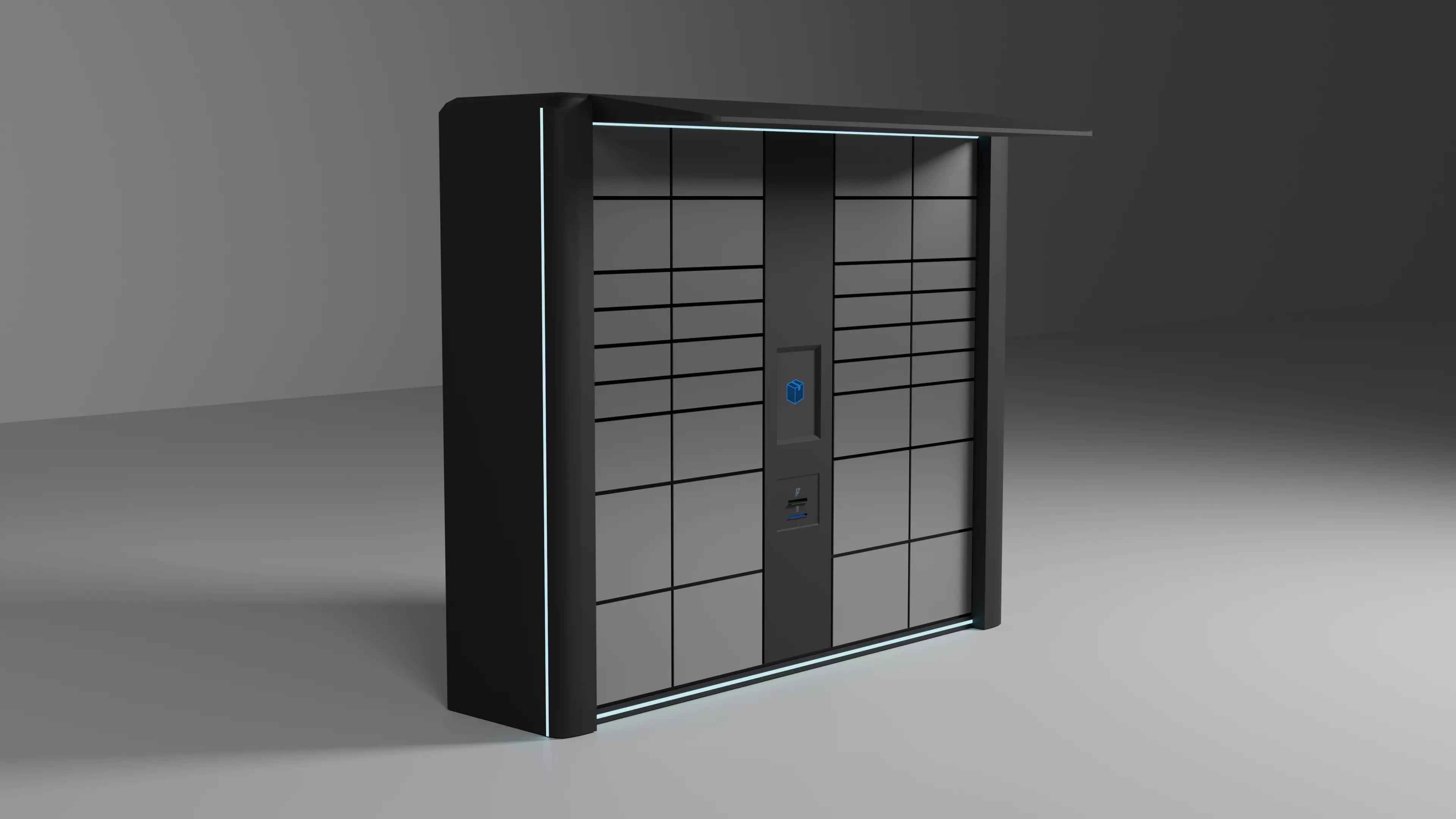 Modern Smart Parcel Locker Free low-poly 3D model