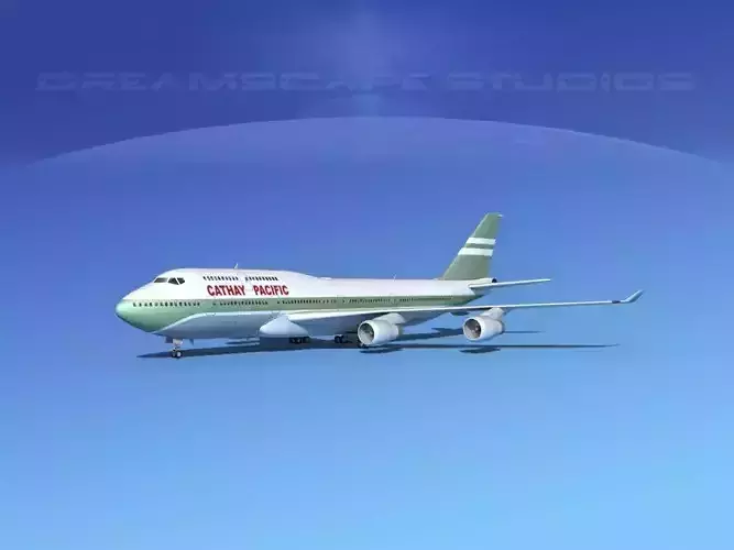 Boeing 747-400 Cathay Pacific 3D model
