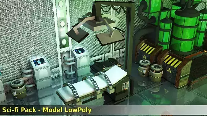 Scifi Laboratotry Pack - 8 Models