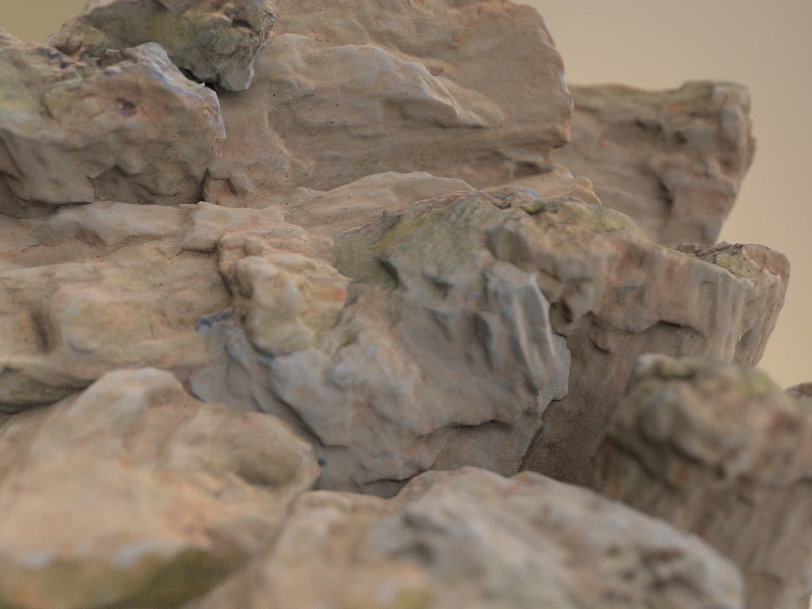 Game Ready Rock Collection Nr 1 Low-poly 3D model_4