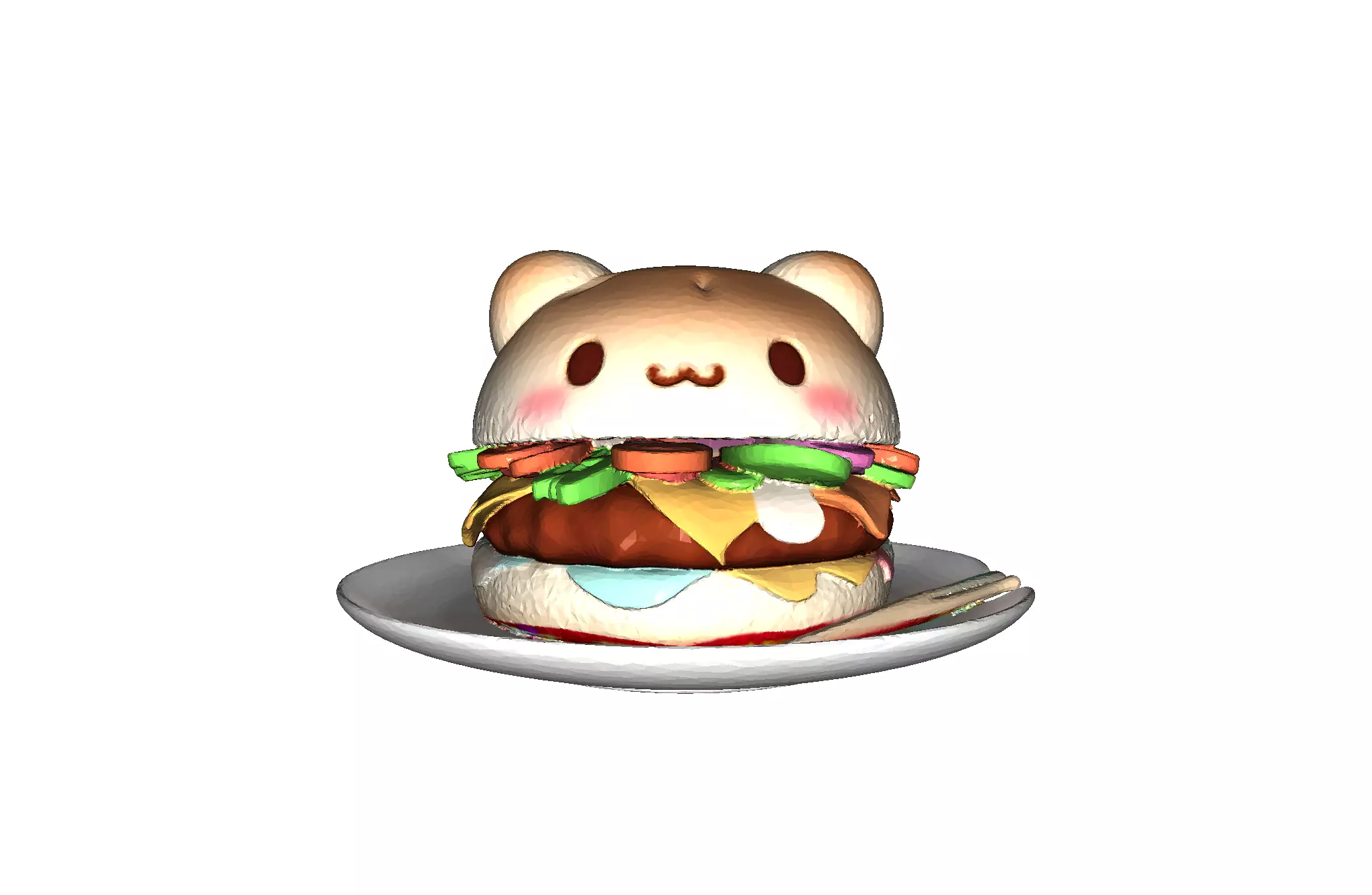 Bear Burger 3D model
