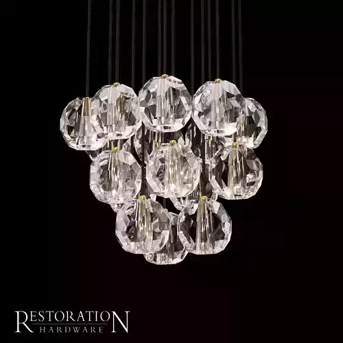 BOULE DE CRISTAL ROUND CLUSTER CHANDELIER 24 