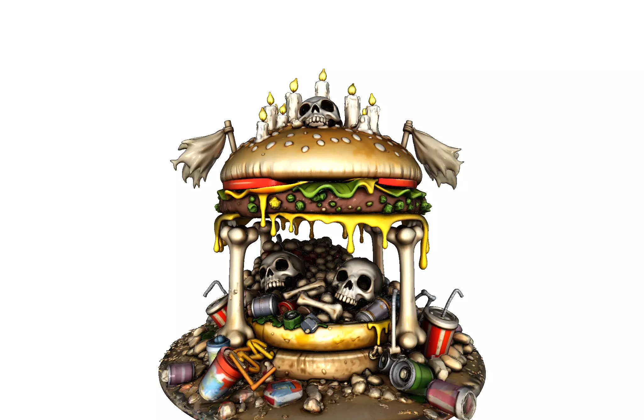 Monster Burger 3D model