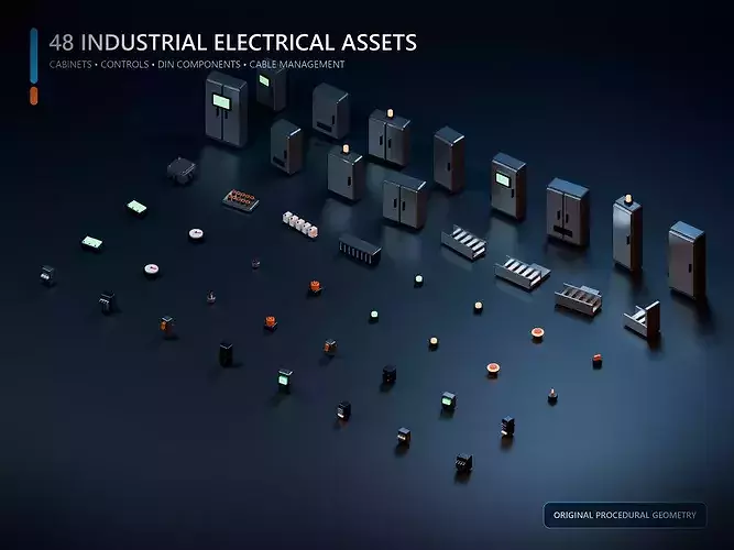 Industrial Electrical Cabinet and Control Kit - 48 Assets