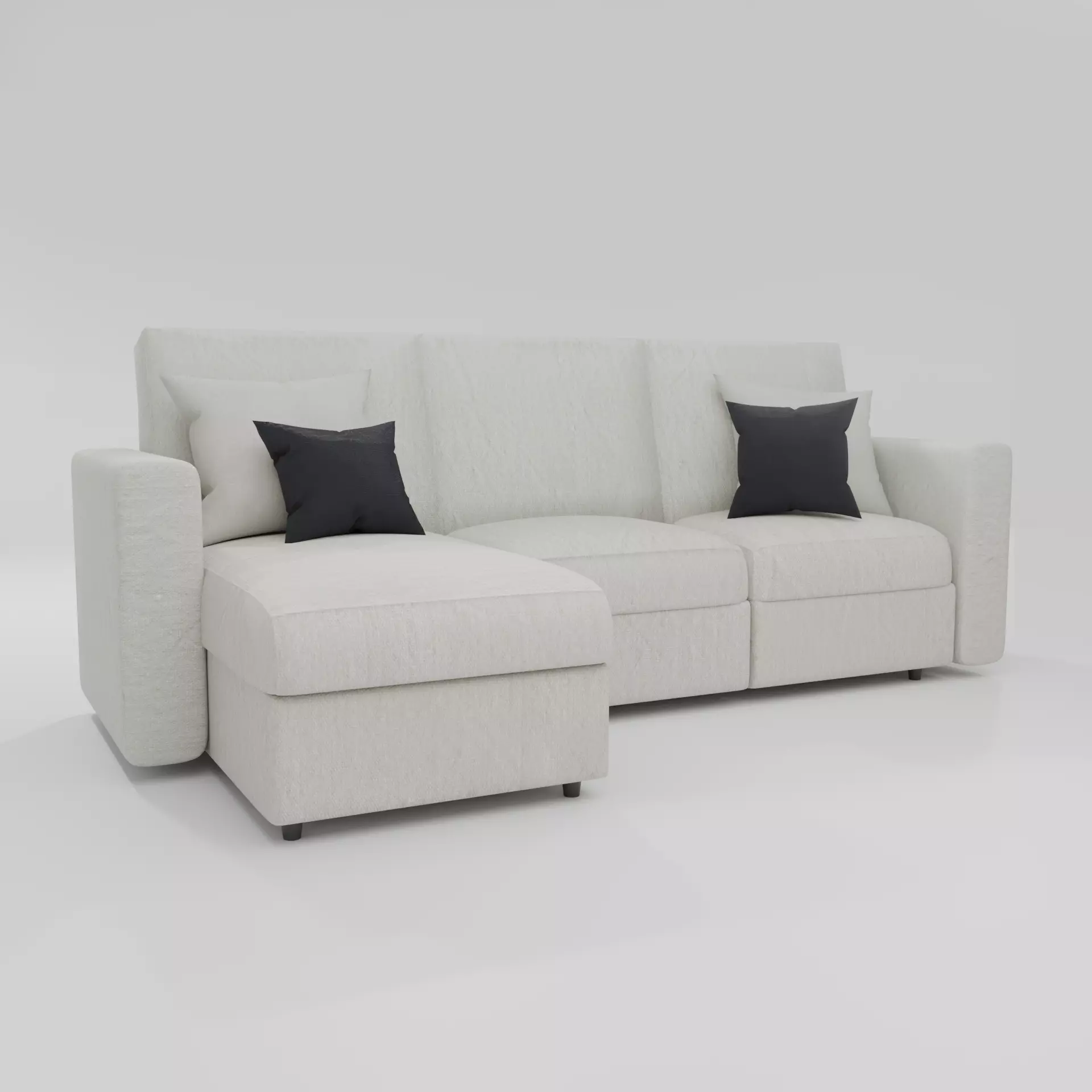 L-Shaped Sectional Sofa Free low-poly 3D model