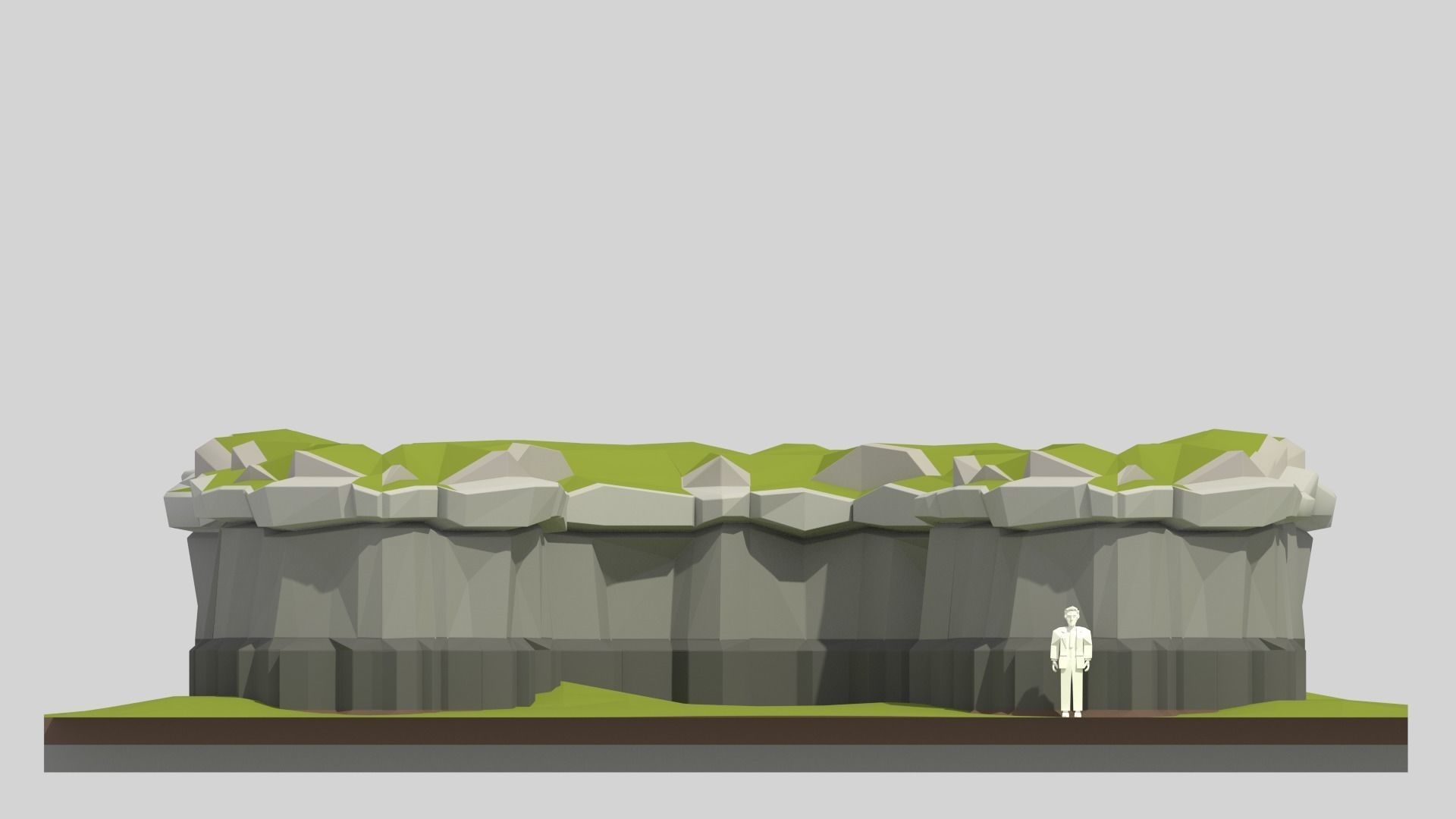 Low Poly Cliff Pack Free low-poly 3D model_6