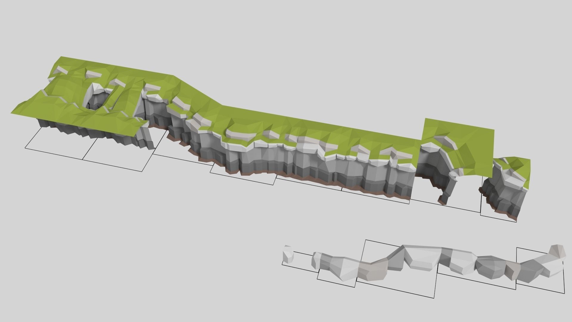Low Poly Cliff Pack Free low-poly 3D model_4