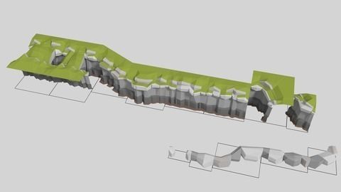 Low Poly Cliff Pack Free low-poly 3D model_8