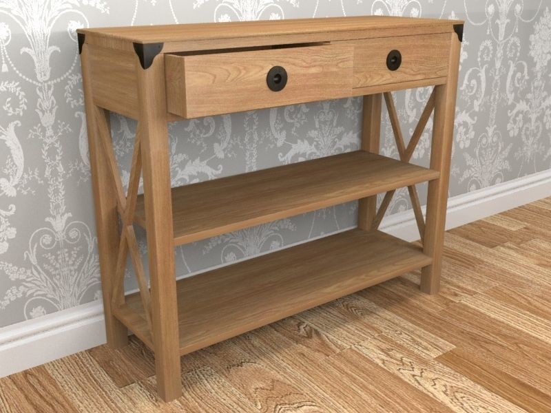 Laura Ashley Balmoral Chestnut Console Table 3D model_1