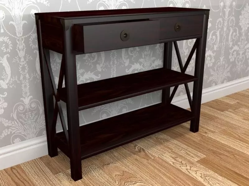 Laura Ashley Balmoral Chestnut Console Table 3D model_0