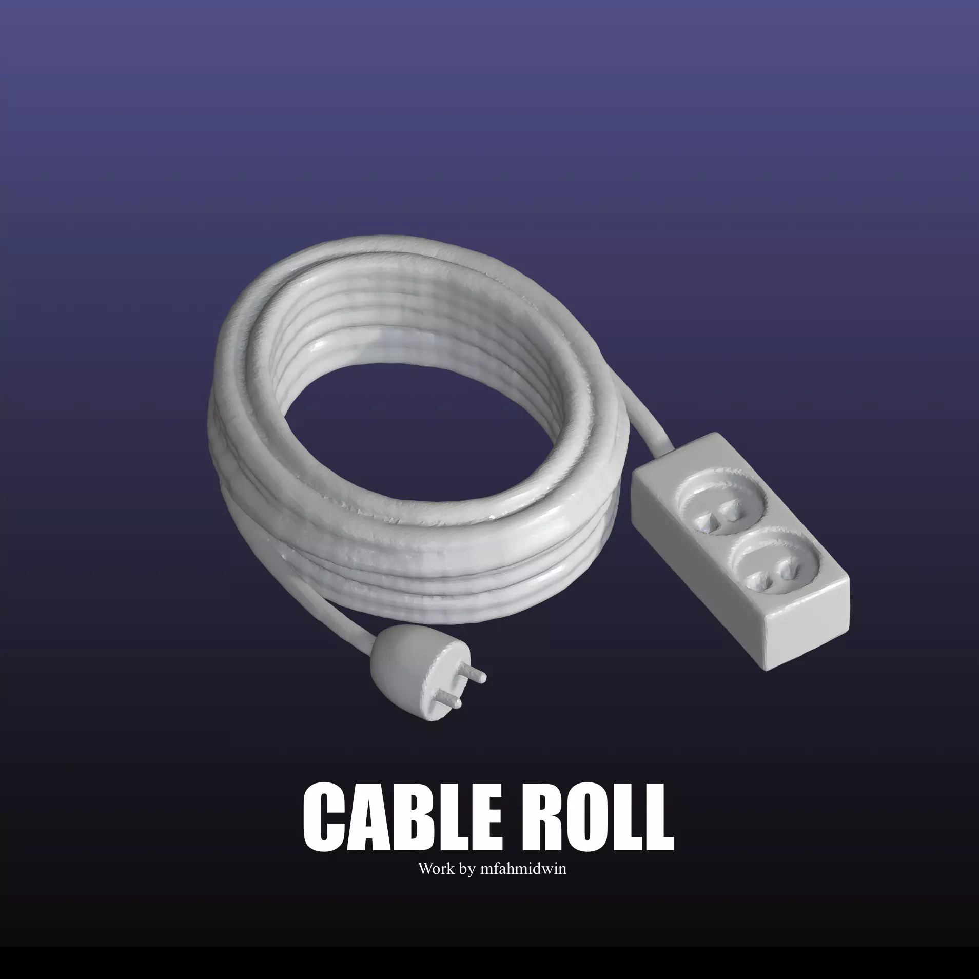 Cable roll diorama prop printable singla pack 3D print model