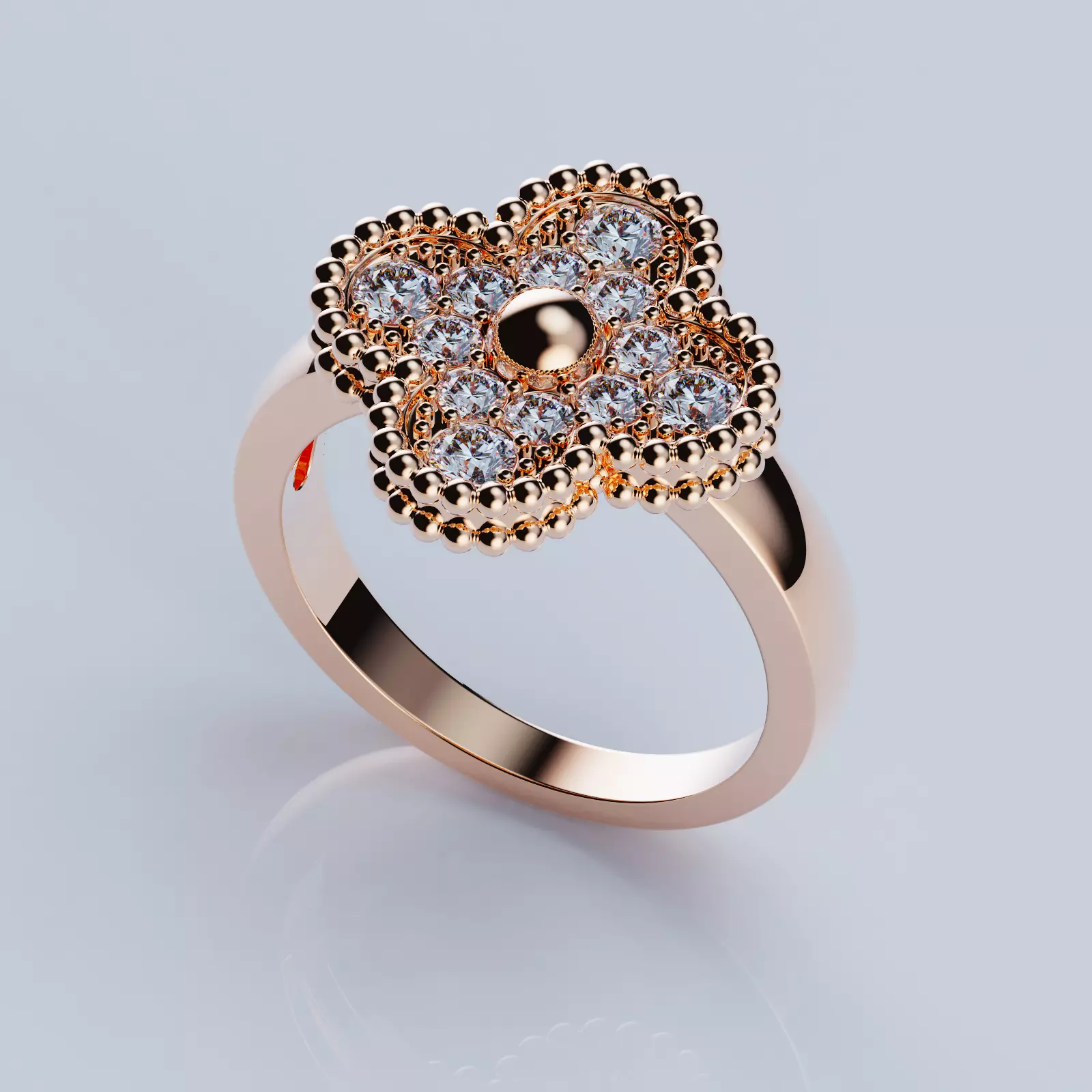 Rings Collection All Sizes Perl Al 3D print model