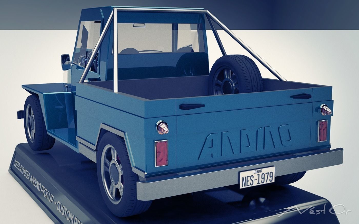 ANDINO pickup truck 3D model_2