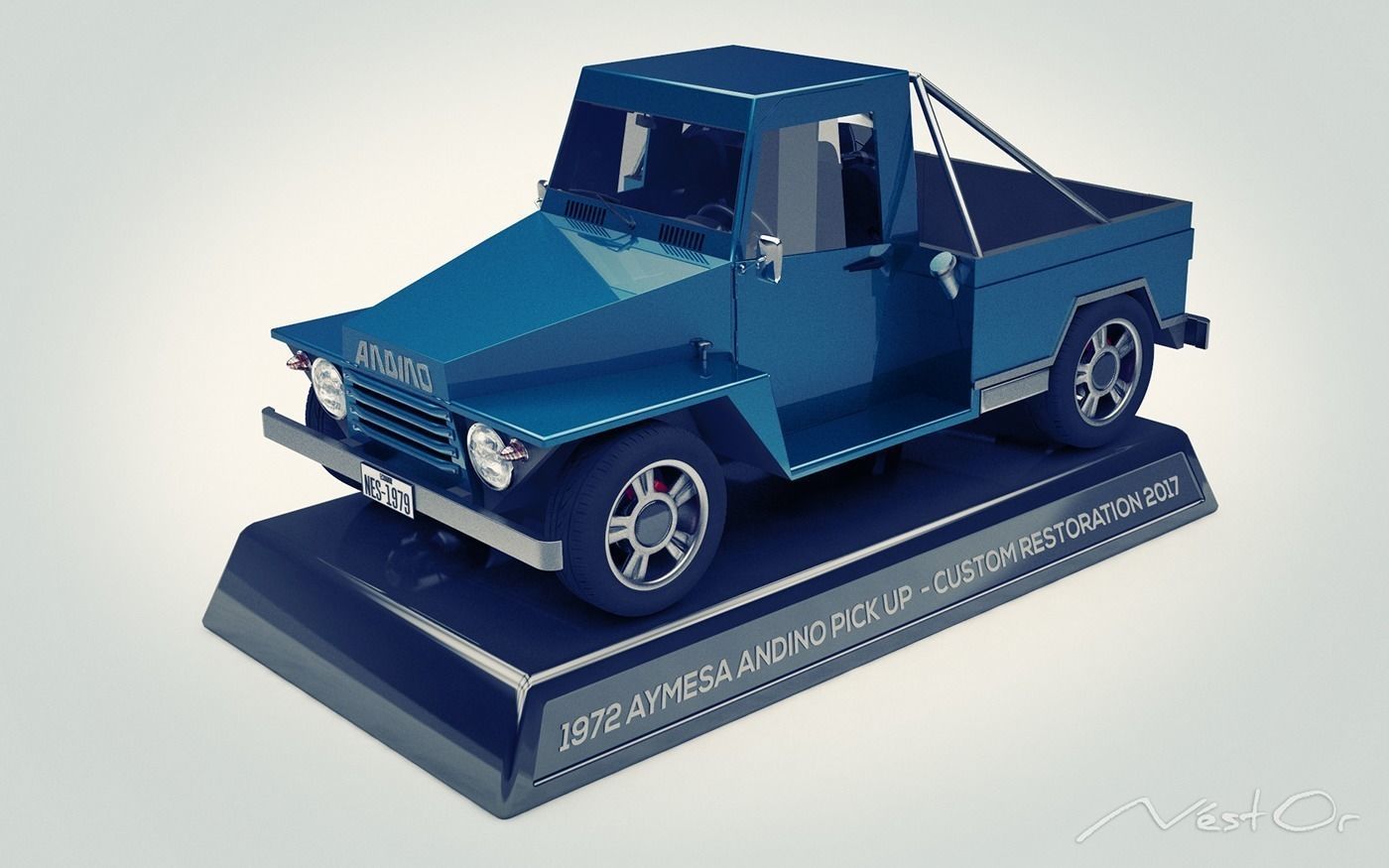 ANDINO pickup truck 3D model_0