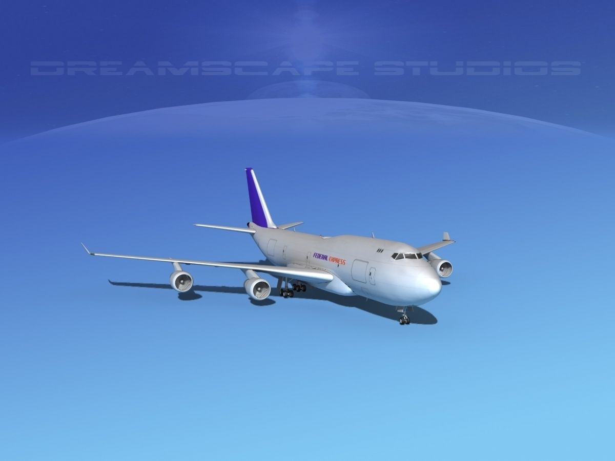 Boeing 747-400 FedEx 3D model_2