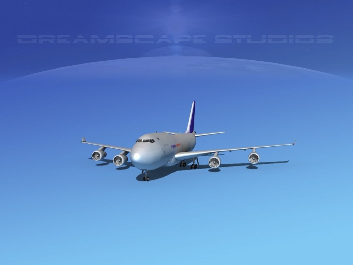 Boeing 747-400 FedEx 3D model_1