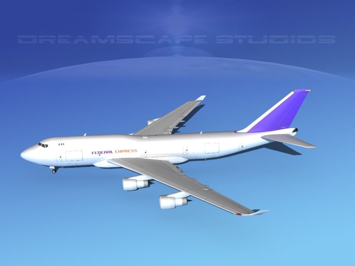 Boeing 747-400 FedEx 3D model_9