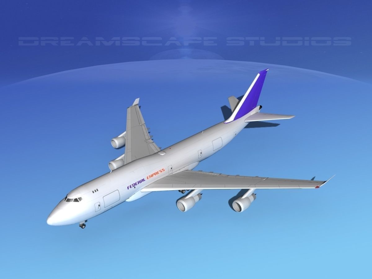Boeing 747-400 FedEx 3D model_10