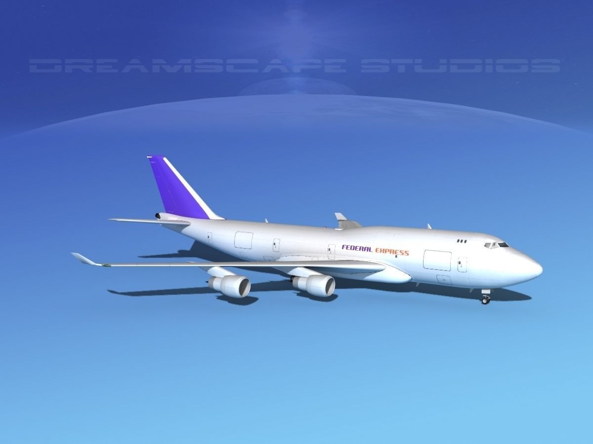 Boeing 747-400 FedEx 3D model_3