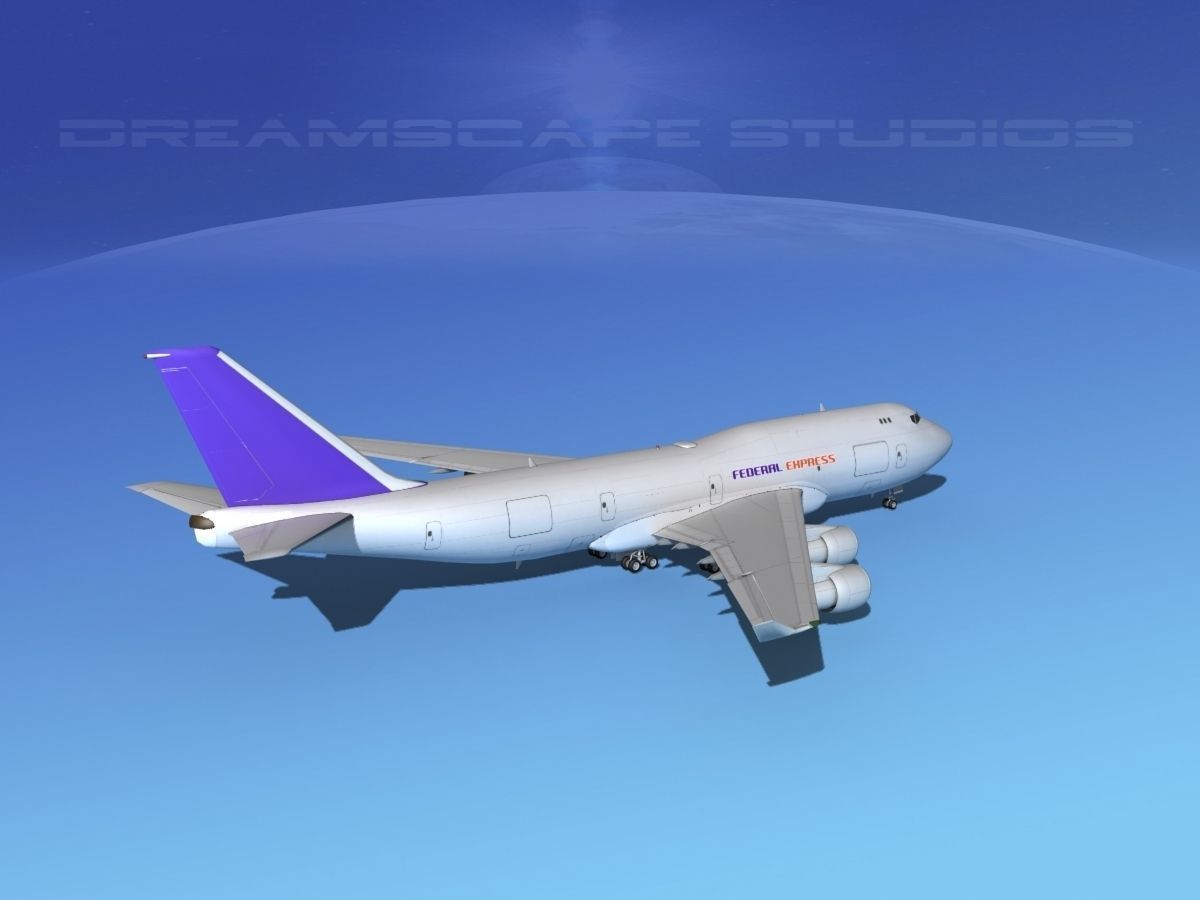 Boeing 747-400 FedEx 3D model_5