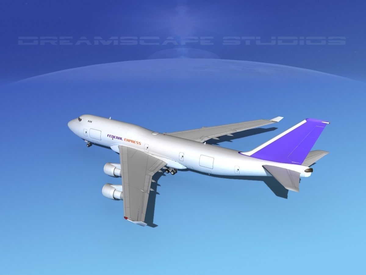 Boeing 747-400 FedEx 3D model_8