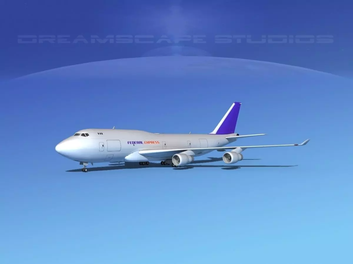 Boeing 747-400 FedEx 3D model_0