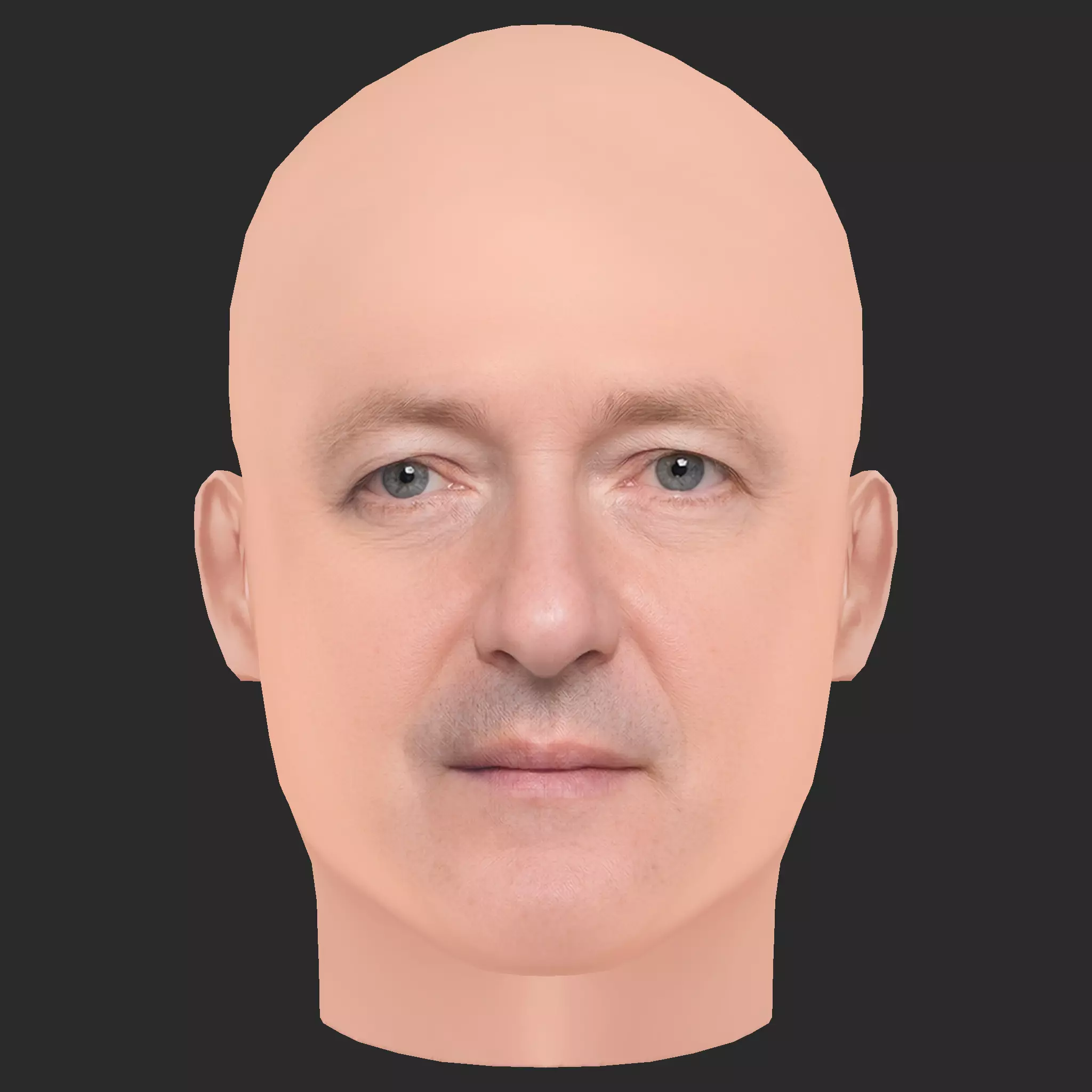 Low Poly Piers Morgan Head Low-poly 3D model
