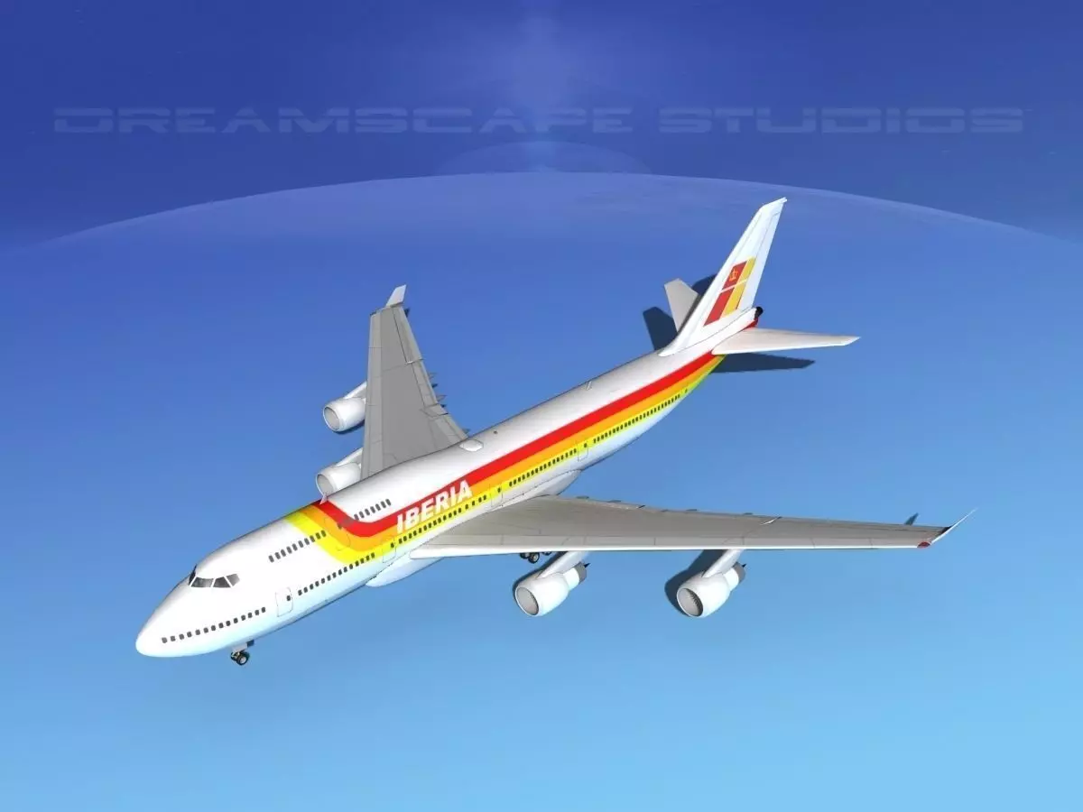 Boeing 747-400 Iberia 3D model