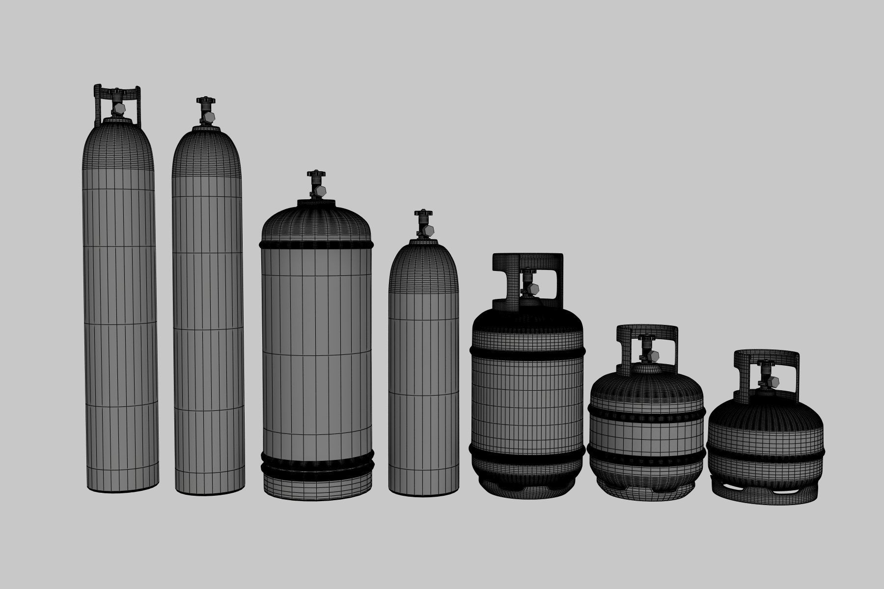 Gas Cylinder Collection 3D model_17