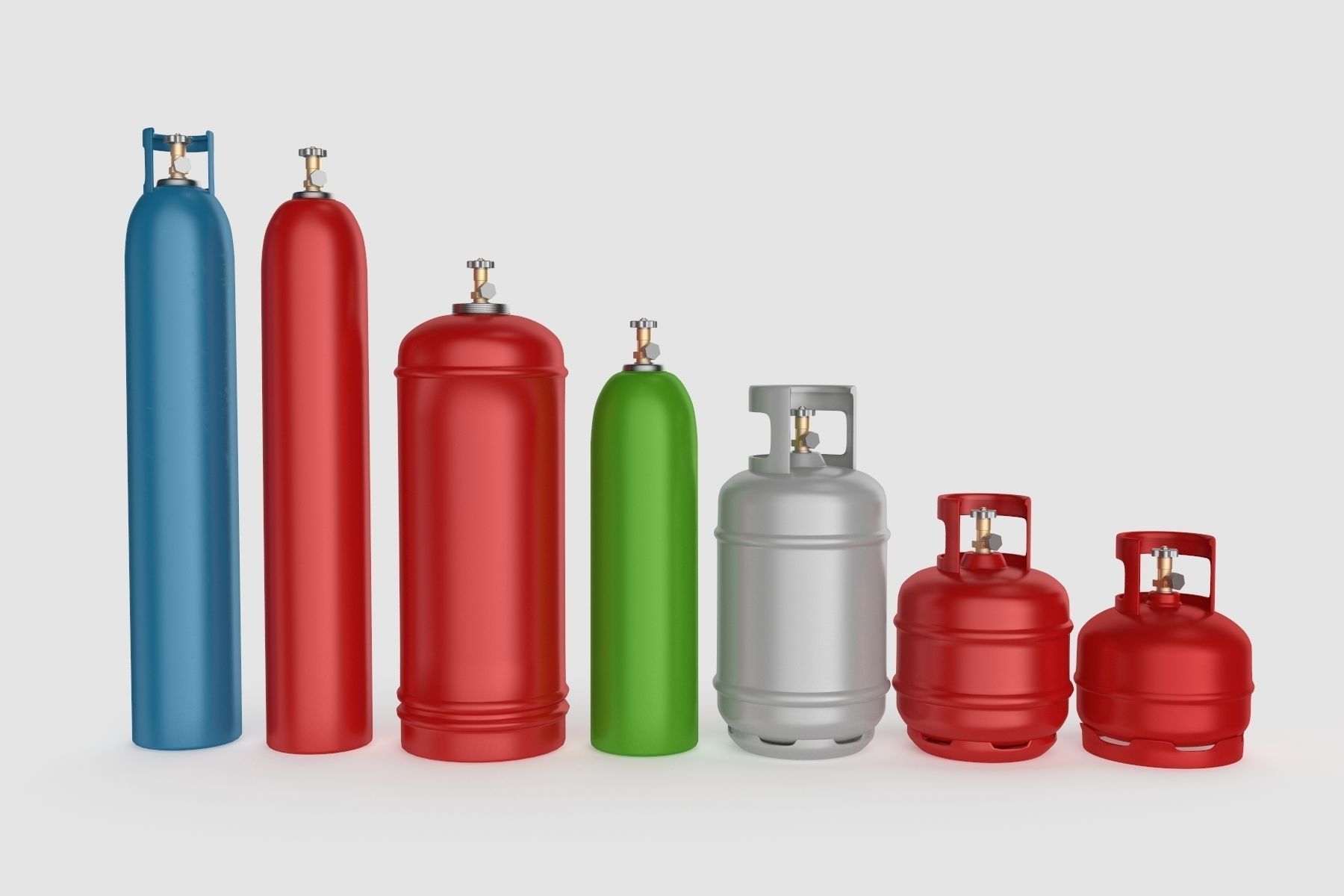 Gas Cylinder Collection 3D model_1