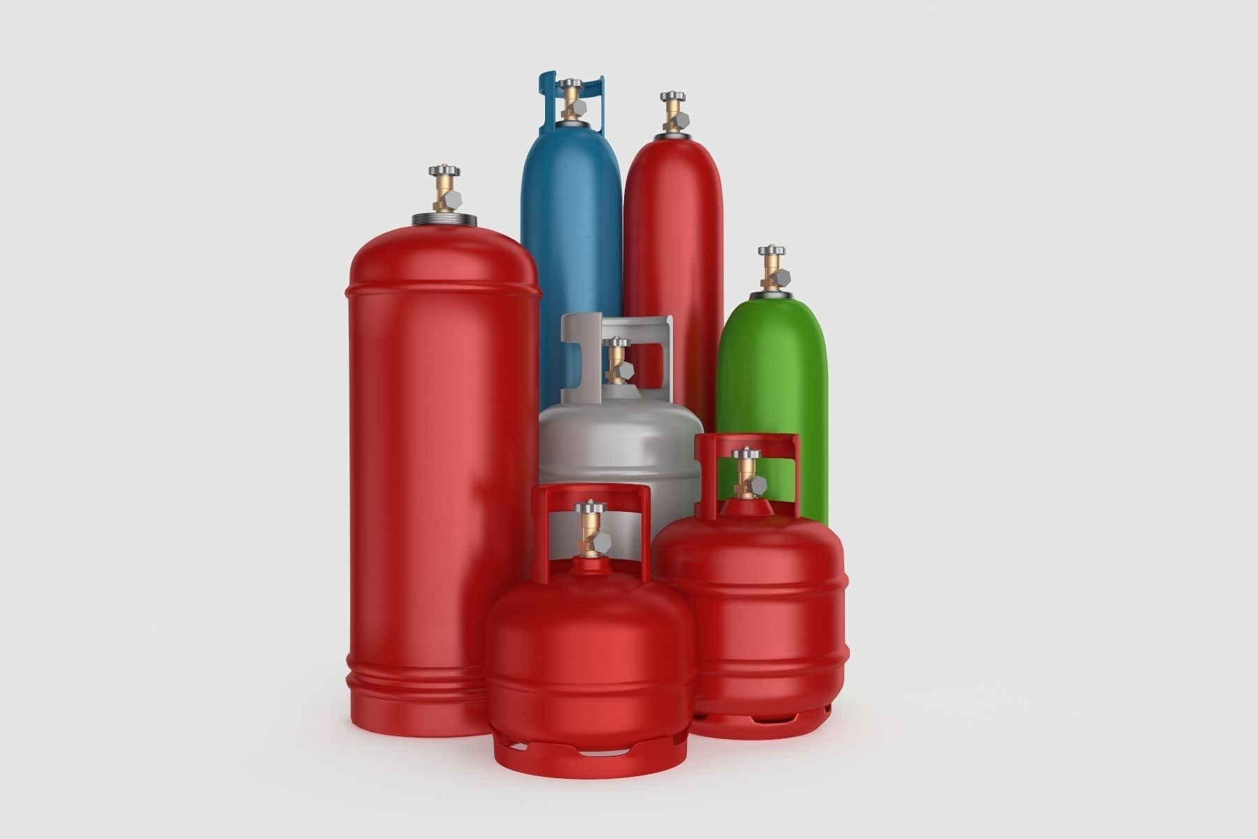 Gas Cylinder Collection 3D model_2