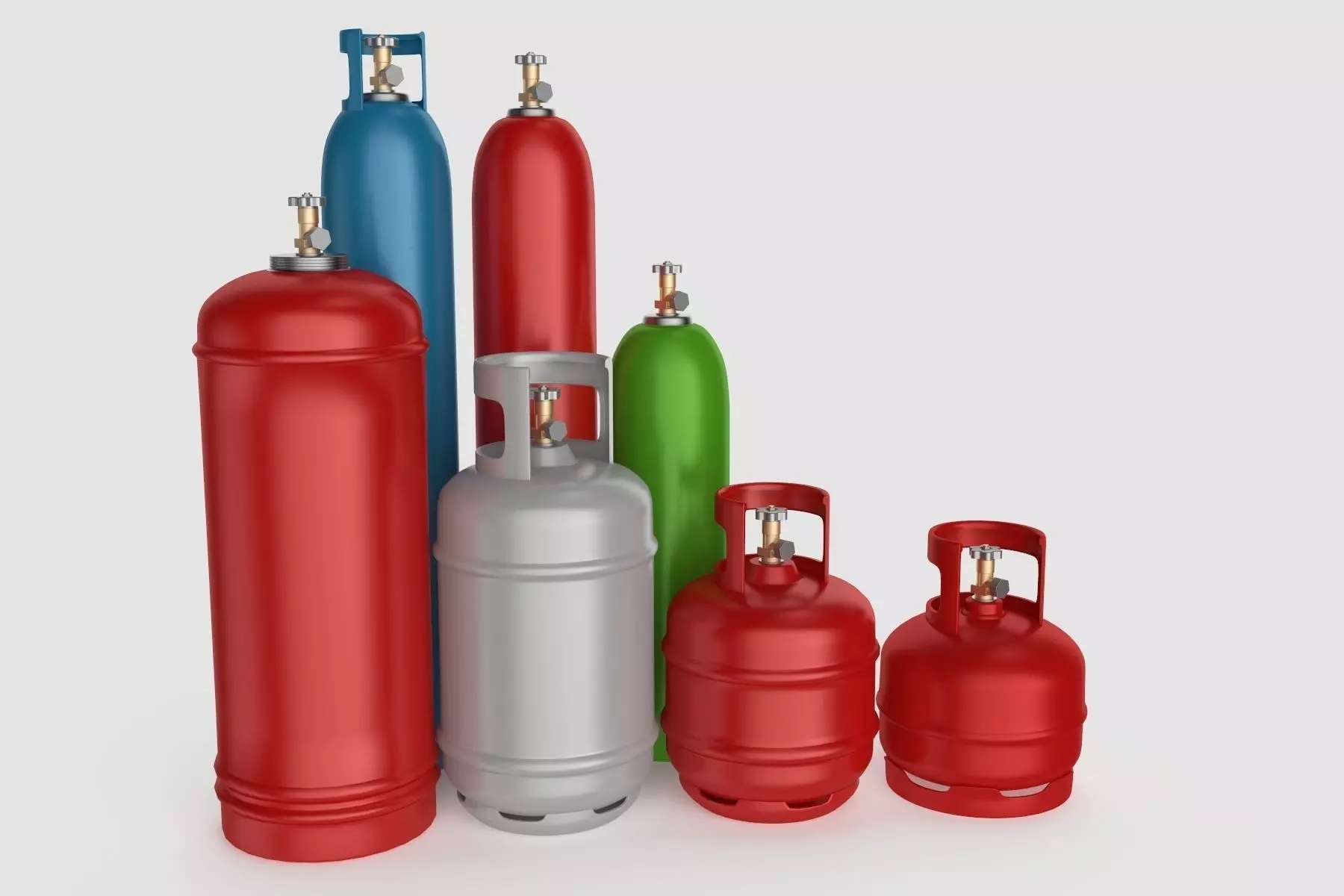 Gas Cylinder Collection 3D model_0