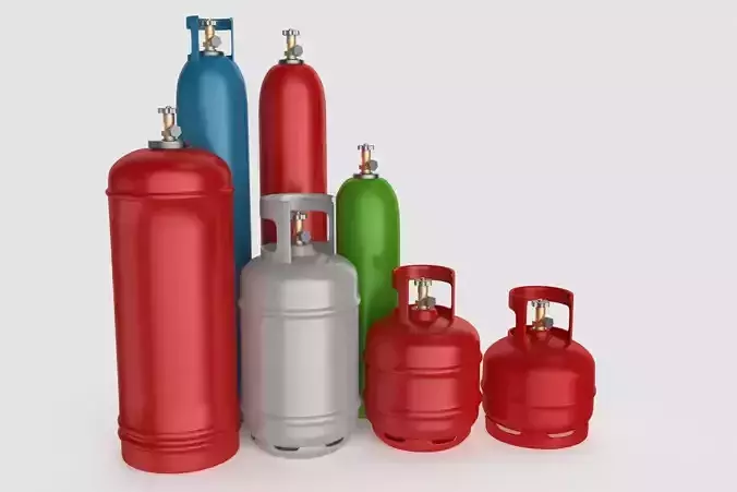 Gas Cylinder Collection 3D model